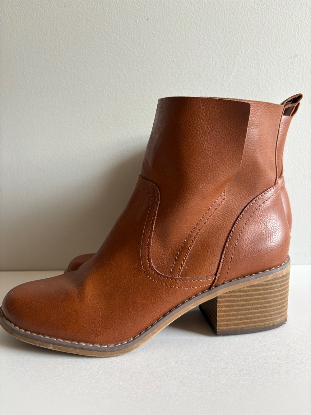 Target Brown Chelsea Ankle Boots Size 11 Block Heel Western Fall